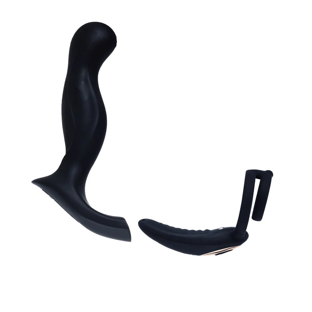 LOCKINK Black Mamba Prostate Massager With Cock Ring App Controlled